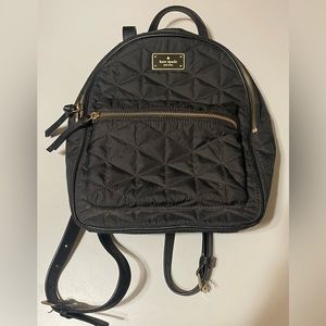 Kate Spade Black Quilted Backpack Bag Purse